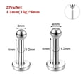 thumbnail image 3 of QQTDFG 2Pcs Stainless Steel Labret Lip Ring Helix Earring Lip Piercing Jewelry 6/8/10mm-1.2mm(16g)*6mm, 3 of 9