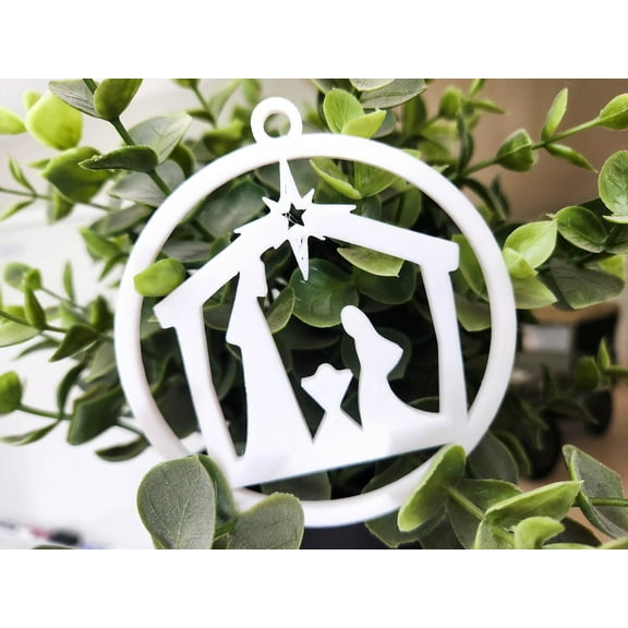 Nativity Scene Christmas Ornament (Set of 3) | Holy Family Keepsake Decorations