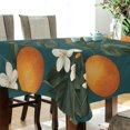 thumbnail image 5 of Yayeee Tablecloths 54" x 54" Rectangle Wrinkle Resistant Party Table Cover, Retro Floral Orange, 5 of 8