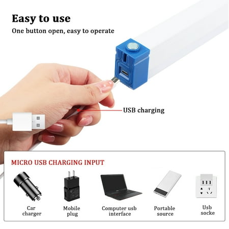 

Long LED Tube Night Light Magnetic 17CM 32CM 52CM USB Rechargeable Emergency Light Outdoor Portable Long Strip Emergency Light