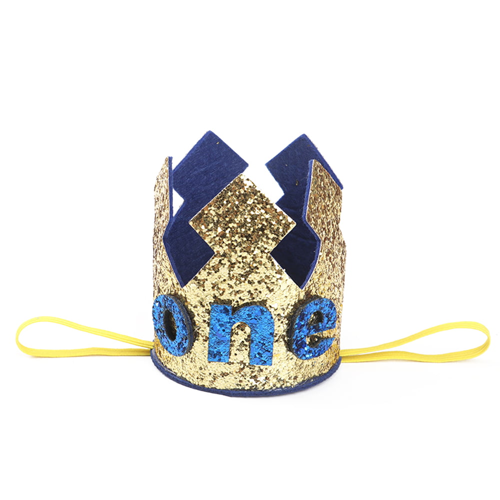Baby Boys Girls 1st First Birthday Sparkly Fête Crown a Headband Photo Props 