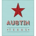 thumbnail image 3 of Ambesonne Austin Duvet Cover Sets, Texas Wording and a Star, 2-Twin, Ruby Pale Seafoam, 3 of 4