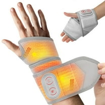 Cordless Wrist Hand Heating Pad Massage for Relief, Rechargeable Heated Wrist Brace for Carpal Tunnel, Heated Wrist Massager with 3 Heatings and 3 Vibrations, Wrist Wrap Relief, Gray