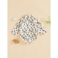 thumbnail image 6 of Baby Boy Cowboy Romper Shirt Button Down Lapel Neck Long Sleeve  one-piece  Western Clothes, 6 of 8