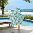 thumbnail image 6 of Toddler Hooded Beach Towel 24x50 Kids Bath Towels Soft Quick Dry for Swim Pool Boys Girls Cute Adorable Daisies and Leaves, 6 of 7