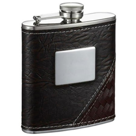 

Visol VF5046 Wicker Brown Leather 6oz Hip Flask