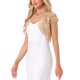 thumbnail image 4 of Cárdigan de encaje para mujer INSPIRE CHIC, elegante, de manga corta, con frente abierto, floral, bolero recortado, top de encaje, talla M, caqui, 4 of 6