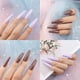 thumbnail image 4 of 200 Piezas de Acrílico Extra Larga Prensa en Uñas Ataúd Uñas Postizas Artificiales Color Sólido Cobertura Completa Uñas Postizas Brillantes para Mujeres y Niñas Salón de Arte de Uñas Ormromra HMHZ347-3, 4 of 5
