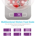 thumbnail image 2 of Báscula de cocina electrónica recargable por USB de 10kg/1g, báscula de cocina Digital de acero inoxidable con pantalla retroiluminada, peso de tara, 2 of 5