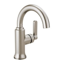 Delta Alux Spotshield Brushed Nickel Single Handle Lavatory Faucet 4 in.