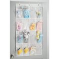 thumbnail image 3 of Non-Woven Fabric Hanging Over Door Shoe Organizer for Closets, White/Clear, 3 of 6
