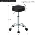 Duhome Rolling Stool with Wheels Adjustable Height Vanity Stool PU