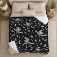 thumbnail image 5 of Whimsical Dancing Scarecrows Autumn Leaves Playful autumn celebration, Warm Flannel Blanket for Living Room and Family Room, Festive autumn celebration Scene, Art Lovers autumn celebration Gift, 5 of 9