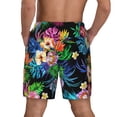 thumbnail image 3 of Kdxio Colorful Flowers Print Men'S Swim Trunks With Compression Liner 7 Inch Inseam Quick Dry Swim Shorts, 3 of 7