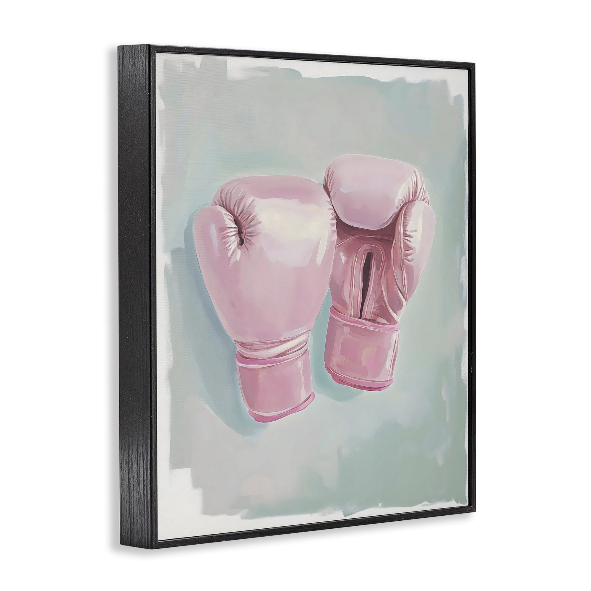 Stupell Industries Feminine Pink Boxing Gloves Black Framed Giclee Art, design by The Prints Vibe