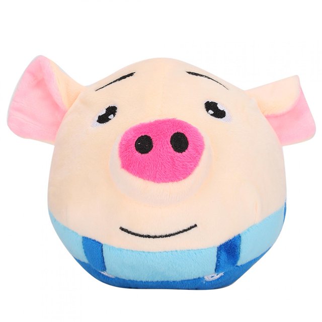 USB Pet Bouncing Ball, Pet Toy Ball, Cartoon Washable For Dog Cat Bouncing Pig In Blue Clothes