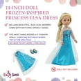 thumbnail image 3 of Emily Rose 14.5 Inch Doll Clothes Princess Elsa Frozen Inspired 14 inch Doll Dress With Sparkly Shoes! | Doll NOT Included, 3 of 8