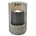 thumbnail image 3 of LuxenHome Résine Grise Moderne Colonne Fontaine de Patio avec Lumière LED, 3 of 10