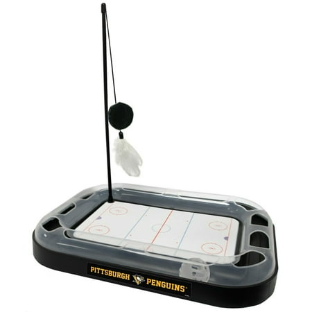 UPC: 0849790111769 | Pets First NHL Pittsburgh Penguins CAT Scratcher Toy with Catnip Plush & Feather Cat Toy 5-in-1 Kitty Toy