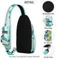 thumbnail image 3 of Crossbody Sling Backpack for Women Men Green Dolphin Figure Shoulder Sling Crossbody Casual Chest Bag for Travel Sports Running Hiking, 3 of 6