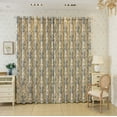 thumbnail image 5 of Sunyuer Blackout Curtains, Room Darkening Window Accent for Bedroom, Sun Blocking, Thermal, Retro Beige Curtains, Floral Collection, Set of 2 Panels, 5 of 7