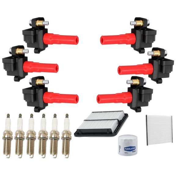6 Direct Ignition Coil Spark Plugs & Filters For Subaru Outback 3.0L 2005-2009