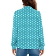 thumbnail image 6 of Bomber Jacket Women Sevevn Women's Bomber Jacket Casual Polka Dot Print Long Sleeve Pocket Zipper Sweatshirts Coat, 6 of 6