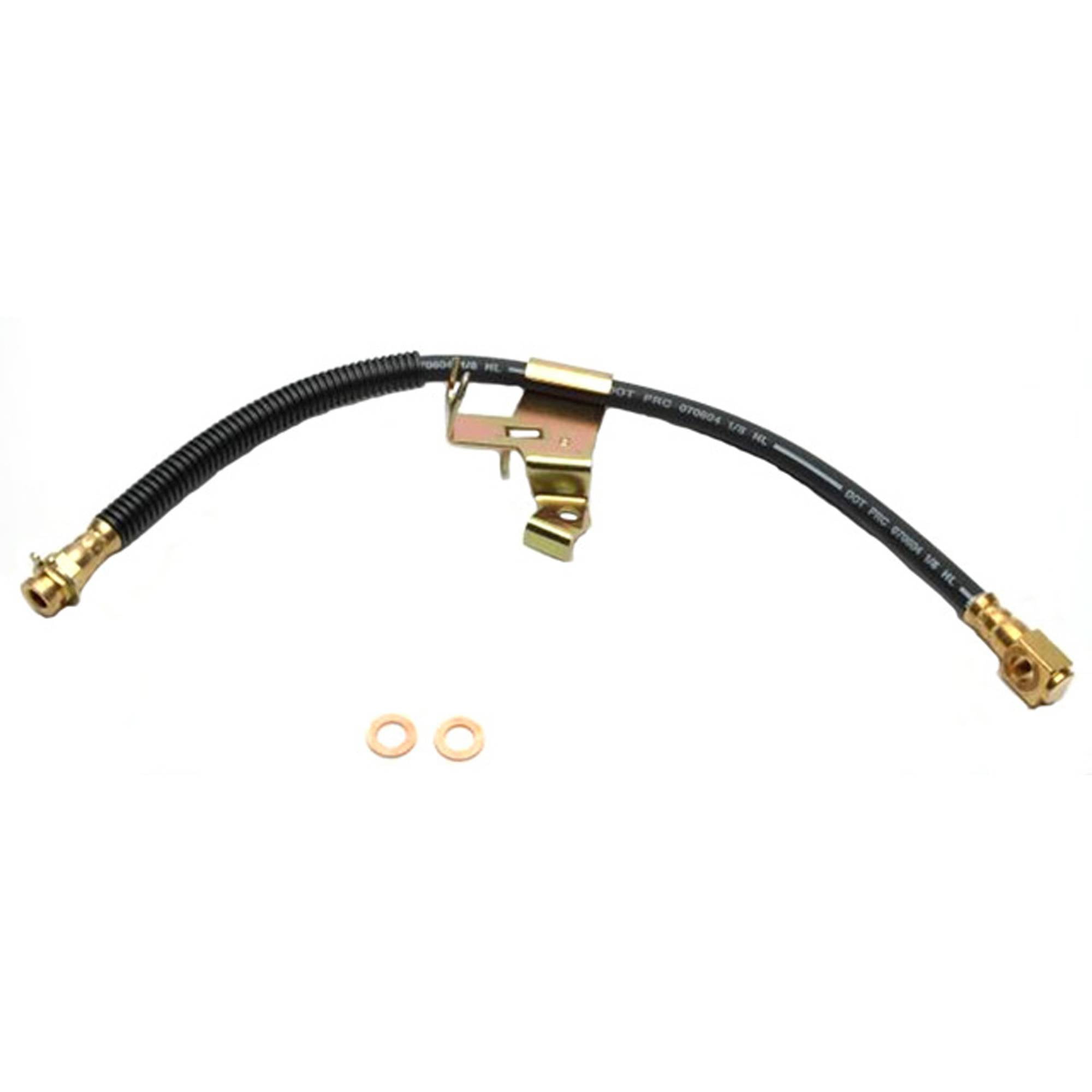 Pro Braking PBF1216-SIL-RED Front Braided Brake Line Silver Hose /& Stainless Red Banjos