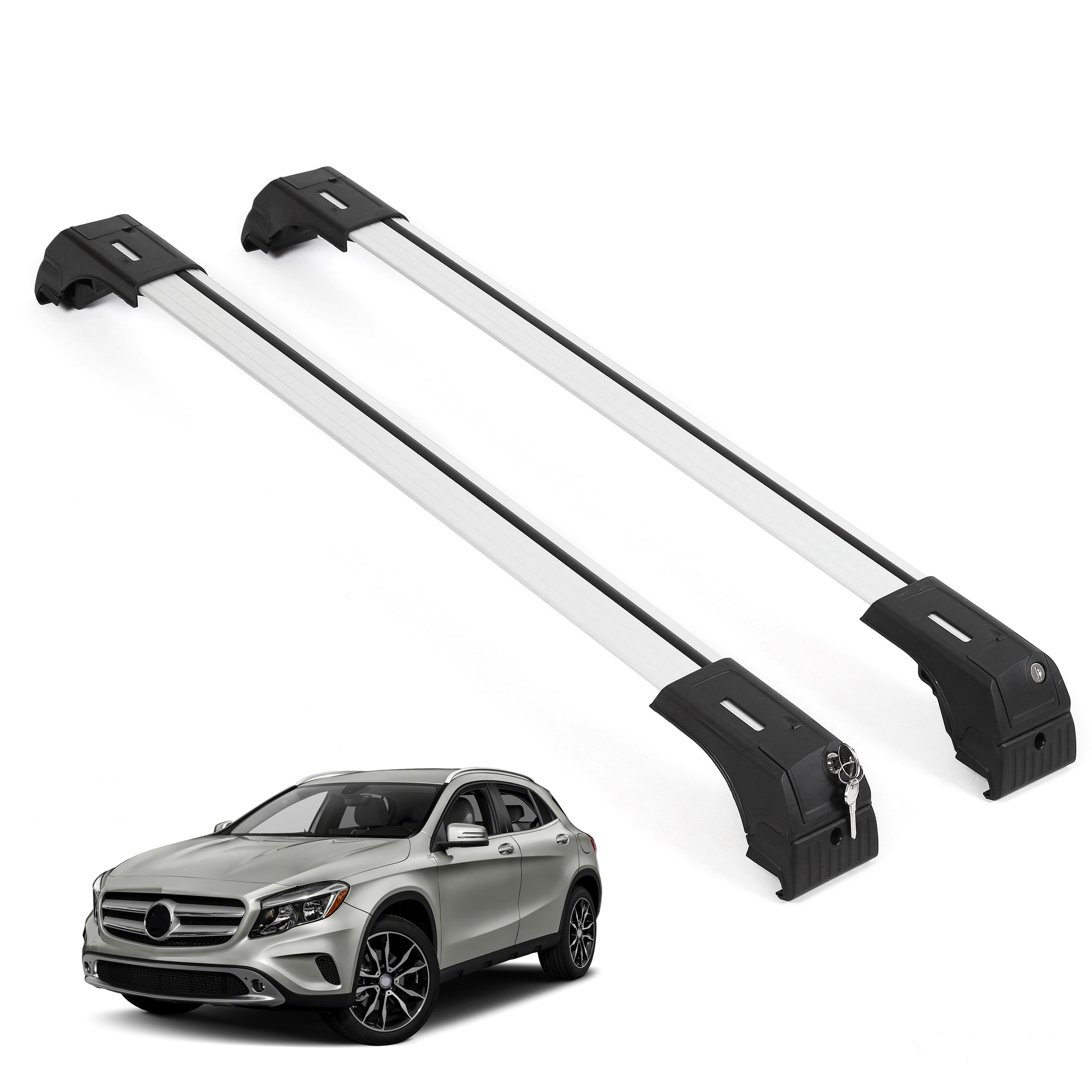 For Mercedes Benz GLA 2014-2019 Roof Rack Cross Bar Pair Luggage Carrier Durable