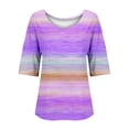 thumbnail image 6 of Shirts For Women 3/4 Sleeve Beach Shirts For Women Womens Casual Tops Elbow Sleeve Tops Women Cotton Tee Shirts For Women Women's Novelty T-Shirts Boho T Shirts For Women Soft Graphic Tees, 6 of 6