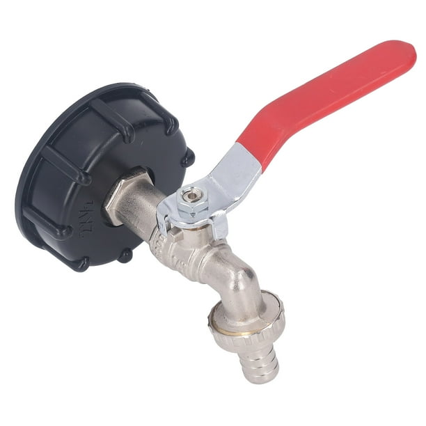 Adaptador de contenedor IBC de 1/2 pulgada, válvula de latón a prueba de fugas, rosca gruesa para tanque de agua de 275 a 330 galones, conector de manguera de jardín