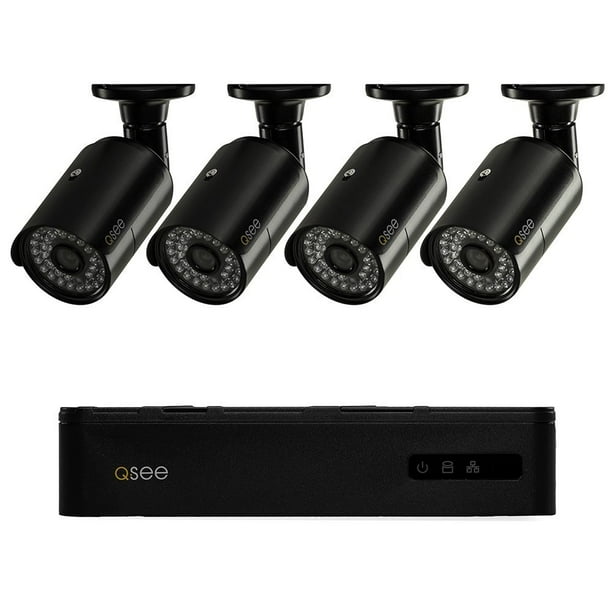 QSEE 4 Channel Analog Security Surveillance System with 4 900 TVL