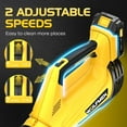 thumbnail image 3 of Electric Cordless Leaf Blower with 2 Batteries and Charger, 2 Speed Mode, Lightweight Leaf Blowers for Blowing Leaves, Patio Cleaning, Lawn Care and Dust, 3 of 7