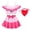Dress with Bag, variant on KAWELL Princess Peach Swimsuits for Girls,2-Piece Bathing Suit Tankini Swimwear for Kids Party Dress Up