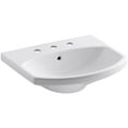 thumbnail image 4 of Kohler K-2363-8 Cimarron 21" Pedestal Bathroom Sink - White, 4 of 4