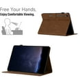 thumbnail image 4 of Case for Samsung Galaxy Tab S9 FE 10.9" 2023 SM-X510/SM-X516B, Embossed PU Leather Cover Flip with Smart Auto Wake / Sleep Stand Function Pencil Holder and Card Slots & Footgrip Case, Brown, 4 of 5