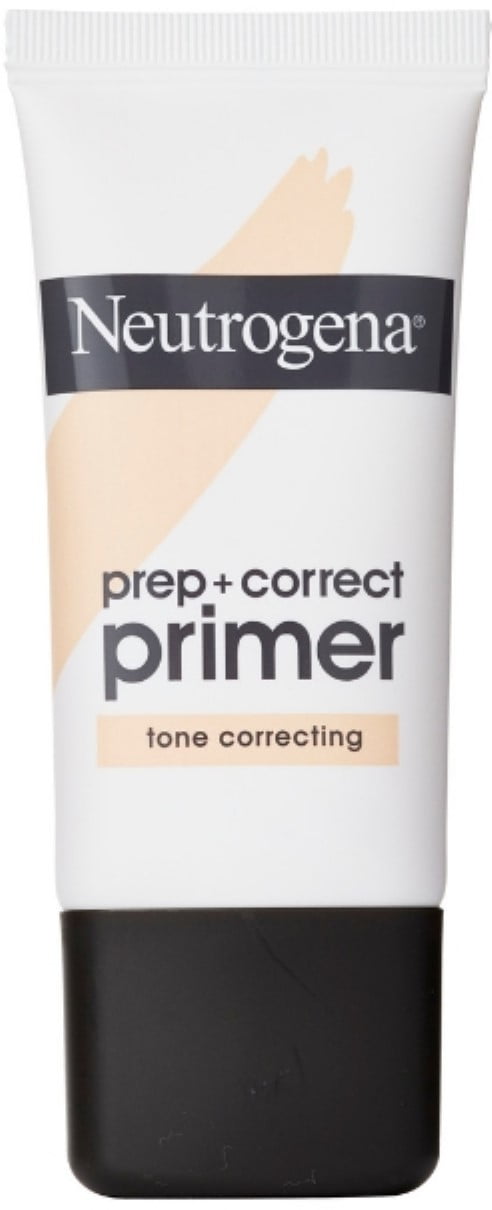 Neutrogena Prep + Correct Primer for Tone Correcting, Peach-Toned Makeup Primer with Seaweed Extract, Reduce Dark Spots, 1.0 oz (Pack of 2)