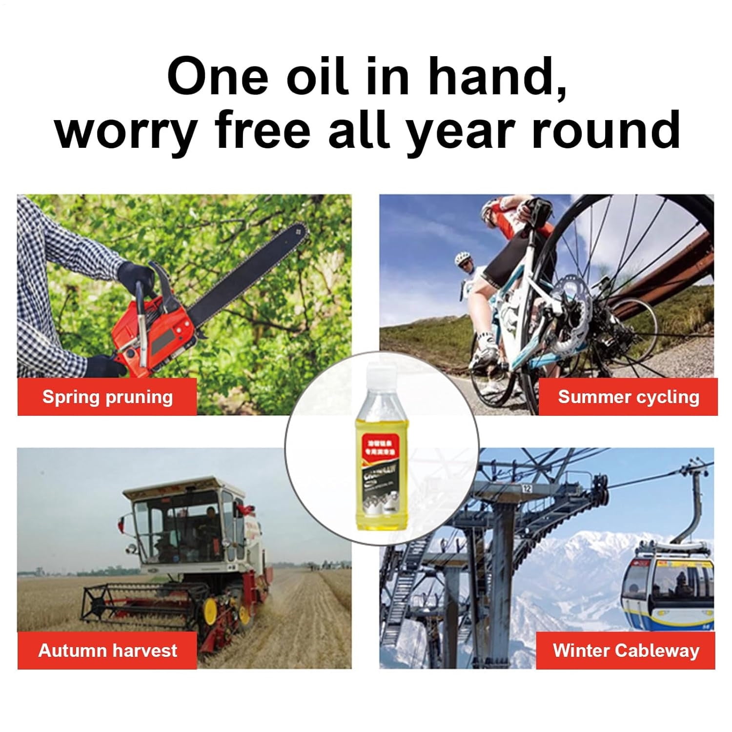 Chainsaw Lubricant Oil 100ml, Multi-Purpose Battery Chainsaw and Motor Saw Lubricant, Stainless Steel Chain Protection, Garden Equipment Maintenance, Reduces Friction, Extends Tool Lifespan