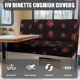 thumbnail image 4 of Yuyamidu Red Dog Paw RV Dinette Cushion Covers Booth Set Stretchy Camper Cushion Covers Soft Couch Cover for RV Camper Sofa Comfy Loveseat Slipcovers for Travel Trailer Couch, 4 of 7