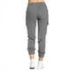 thumbnail image 3 of Gibobby Pantalones cargo para mujer Pantalones casuales de con múltiples bolsillos para damas Pantalones de cuerda con corsé de cintura elástica(Gris,M), 3 of 4