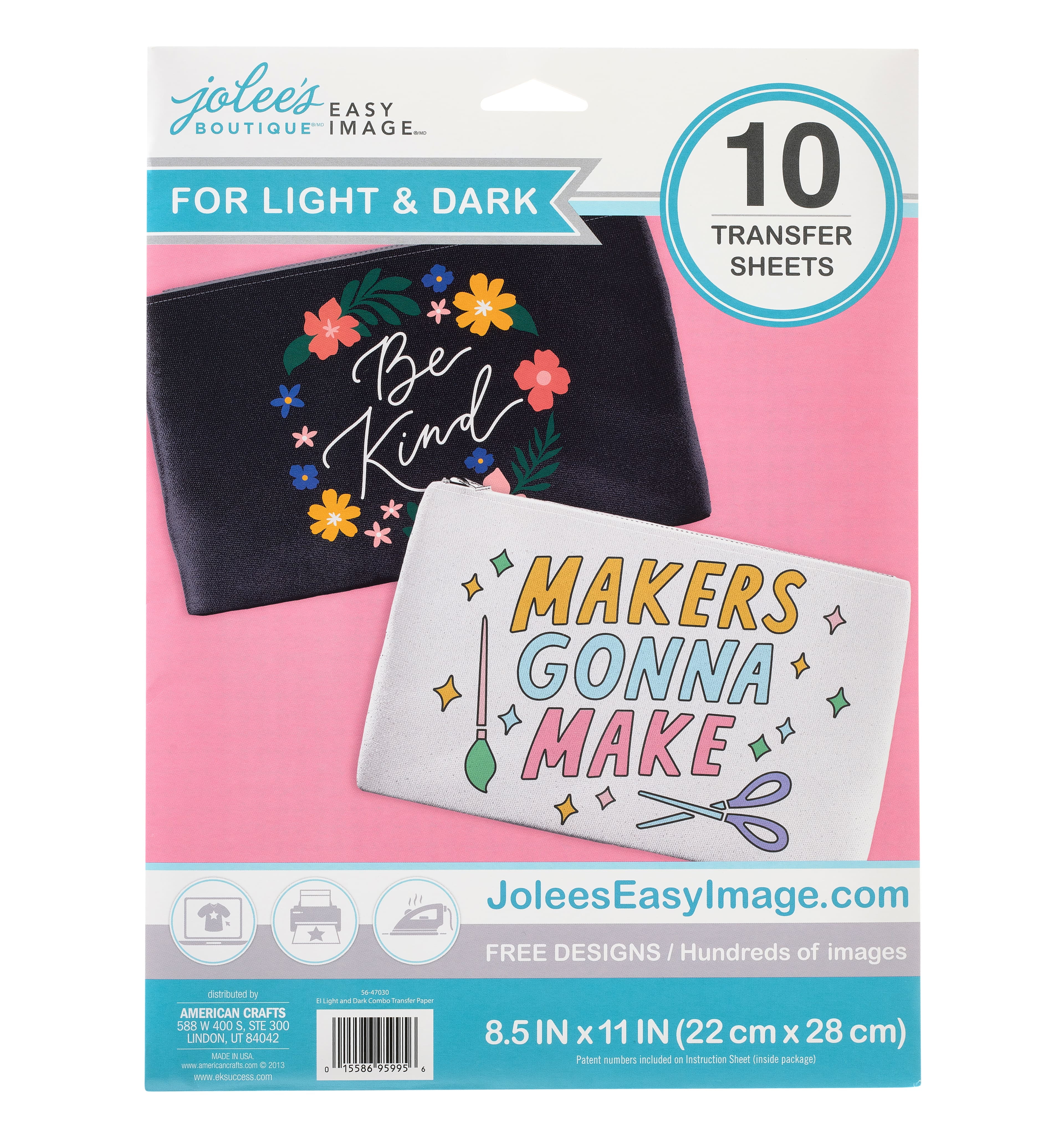6 Packs 10 ct. (60 total) Jolee's Boutique® Easy Image® IronOn Light