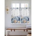 thumbnail image 2 of Blue Starfish Coastal Bathroom Window Curtain, Eucalyptus Summer Nautical Shell Ocean Light Filtering Coffee Kitchen Curtains, Bedroom Living Room Curtains 2 Panel 84"x45", 2 of 6