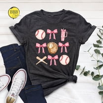 Coquette Baseball Bow Shirt: Sports Lover Tee Tshirt All Size S-5XL