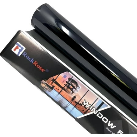 RockRose 20% VLT Car Window Tint - 2PLY Premium Carbon Professional Tint for Car & Building, Heat, UV, IRR Block, Easy Heat Shrink & Strong Adhesive - Size (36" X 100ft)