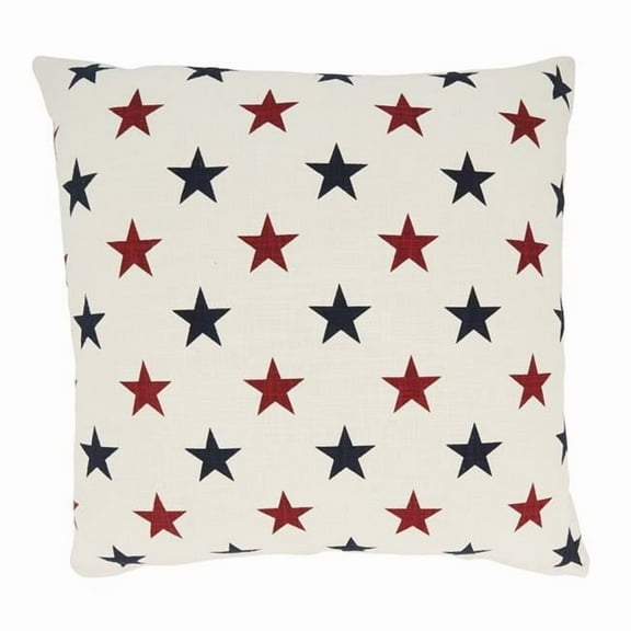 20 in. Americana Stars Poly Filled Throw Pillow - Red, White & Blue