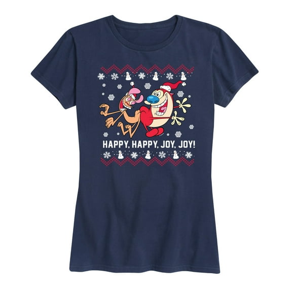 Ren & Stimpy - Happy Happy Joy Joy - Women's Short Sleeve Graphic T-Shirt