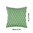 thumbnail image 3 of Solid Color Soft Throw Pillow Covers 17.7x17.7 Inch Faux Fur Plush Pillowcase Cozy Fluffy Decorative Cushion Cover for Sofa Couch Bed Livingroom, 3 of 7