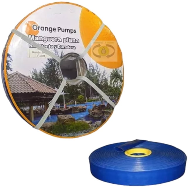 Manguera De Lona Plana, Orange Pumps De 6 Pulgadas 50 M, Azul