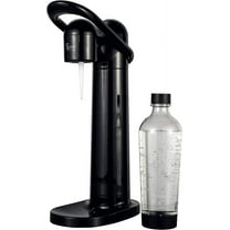 SDADI Sparkling Water and Soda Maker Seltzer Fizzy Drink Maker with 1L Re-usable BPA-free Carbonating Bottle（Without CO2 Cylinder） - Black