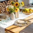thumbnail image 4 of Sunflowers Dog Round 13 Inch Placemats Set of 4, Spring Watercolor Floral Stars on Linen HeatResistant Non Slip Place Mats for Dining Table, Wipeable Braided Kitchen Table Mats for Housewarming, 4 of 9
